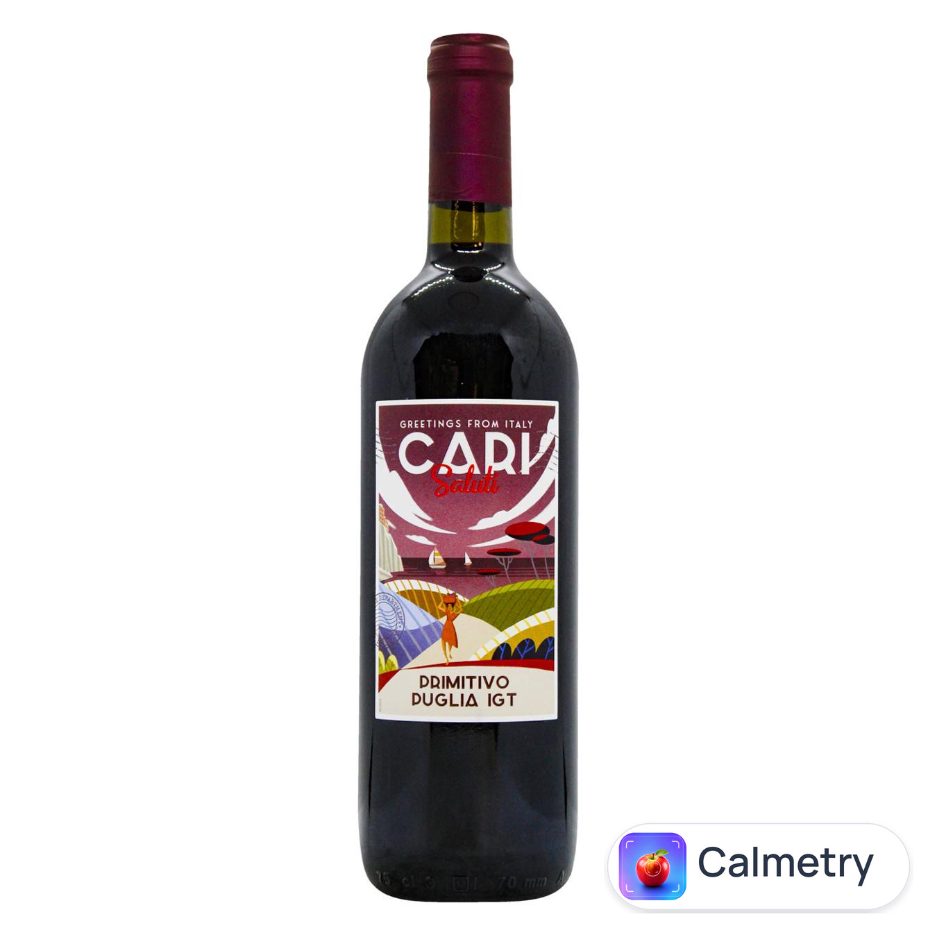 Вино Cari Saluti Primitivo червоне сухе 13,5% 0,75л
