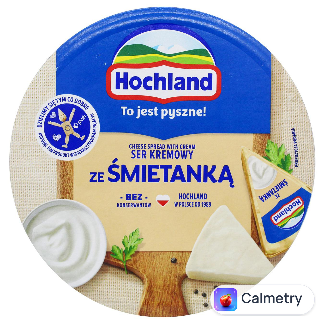 Сир плавлений Hochland Вершковий 180г — фото продукту