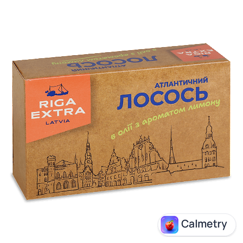 Лосось Riga Extra атлантич в олії з лимоном club, 120г