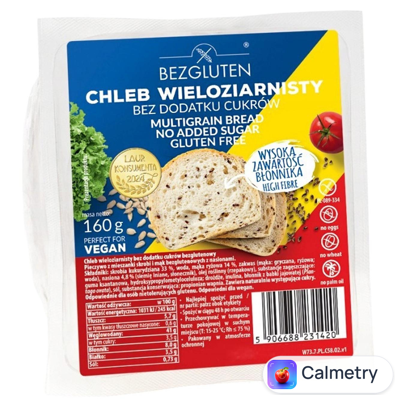 Хліб Bezgluten мультизерновий без глютену 160г