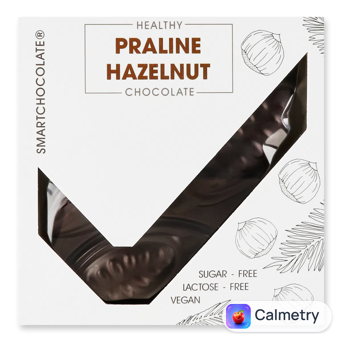 Шоколад SmartChocolate Praline&Hazelnut без цукру 75г