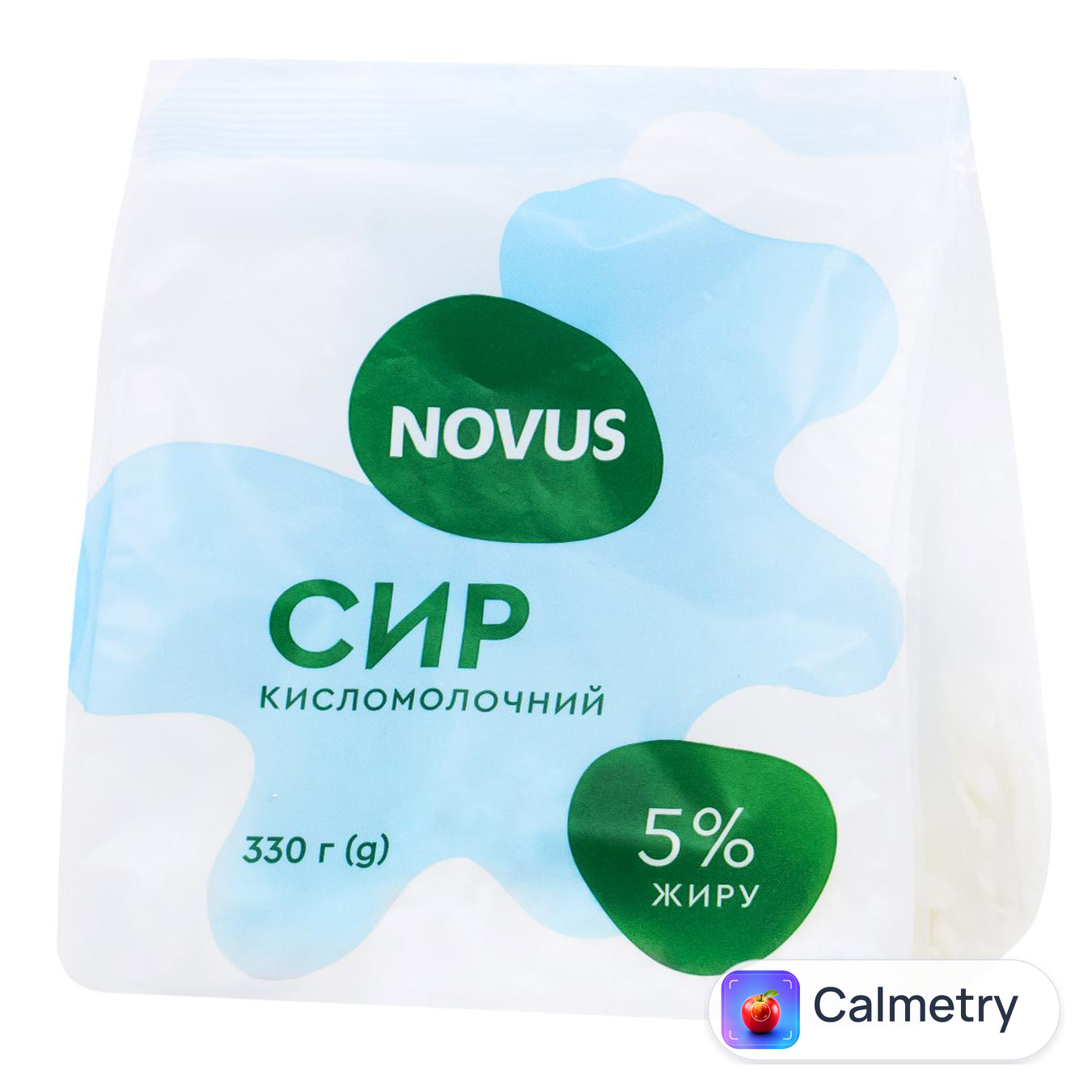 Сир кисломолочний Novus 5% 330г — фото продукту