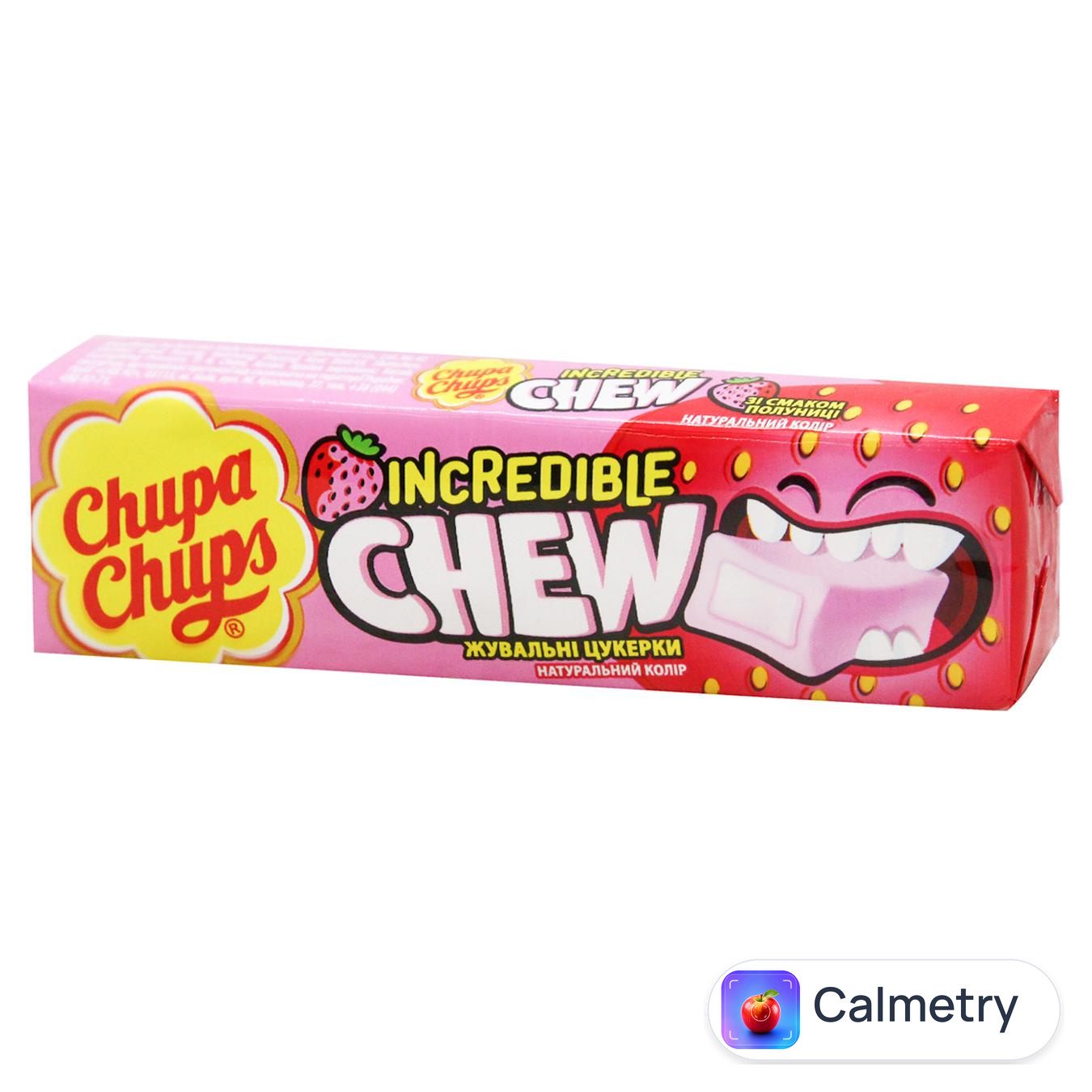 Цукерки жувальні Chupa Chups Неймовірна полуниця 45г — фото продукту