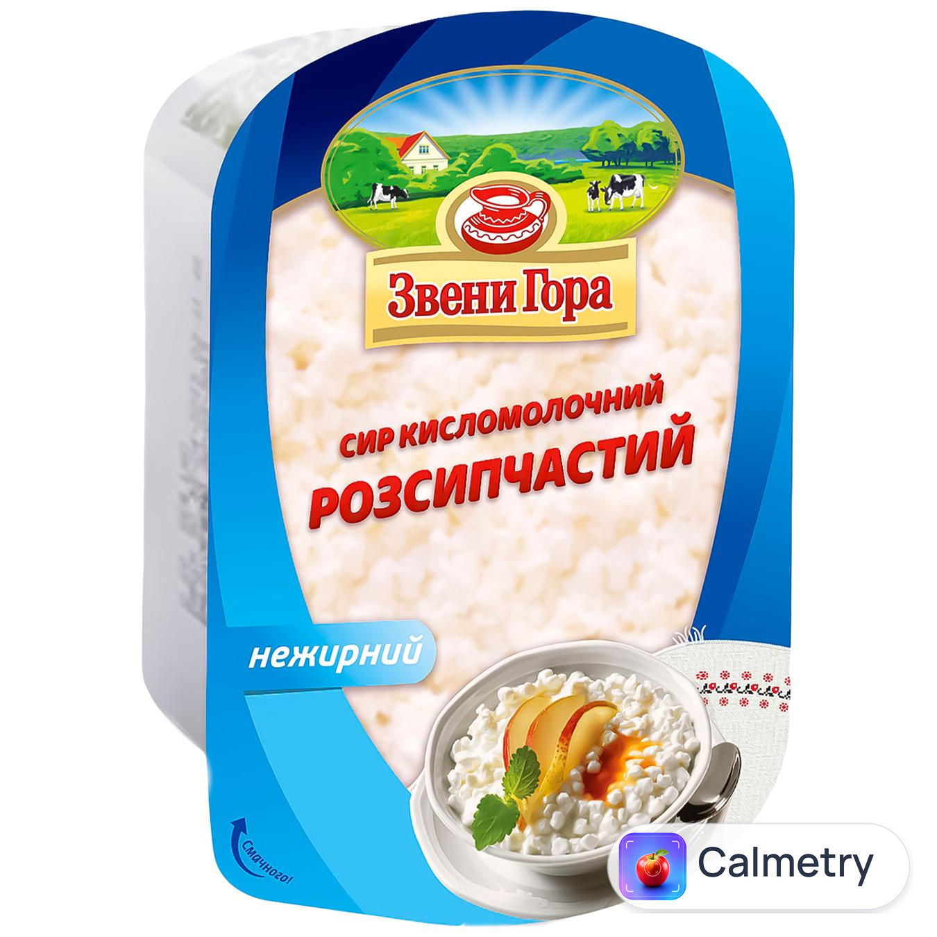 Сир кисломолочний Звени Гора Розсипчастий нежирний 0% 330г