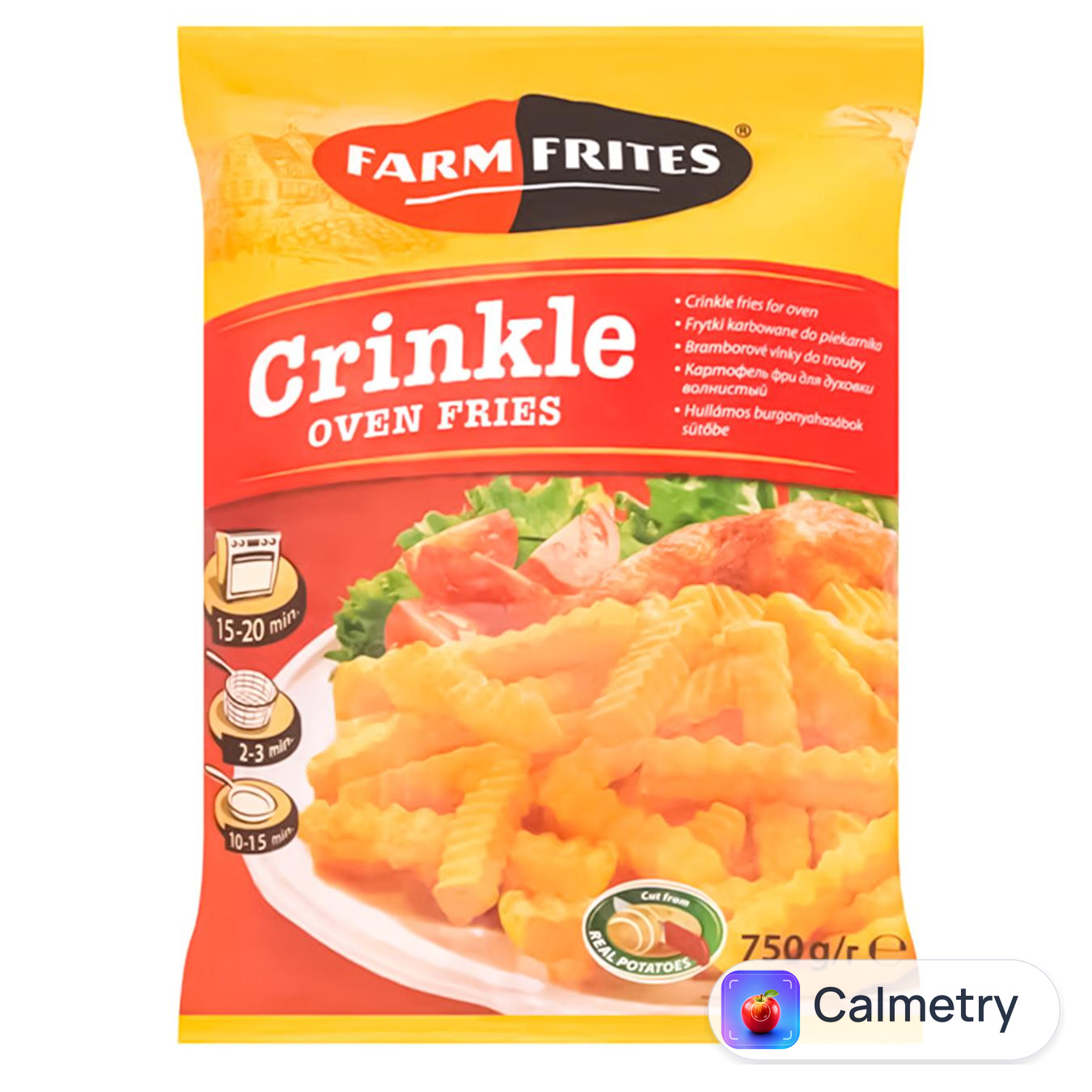 Картопля фрі Farm Frites хвиляста для духовки 750г