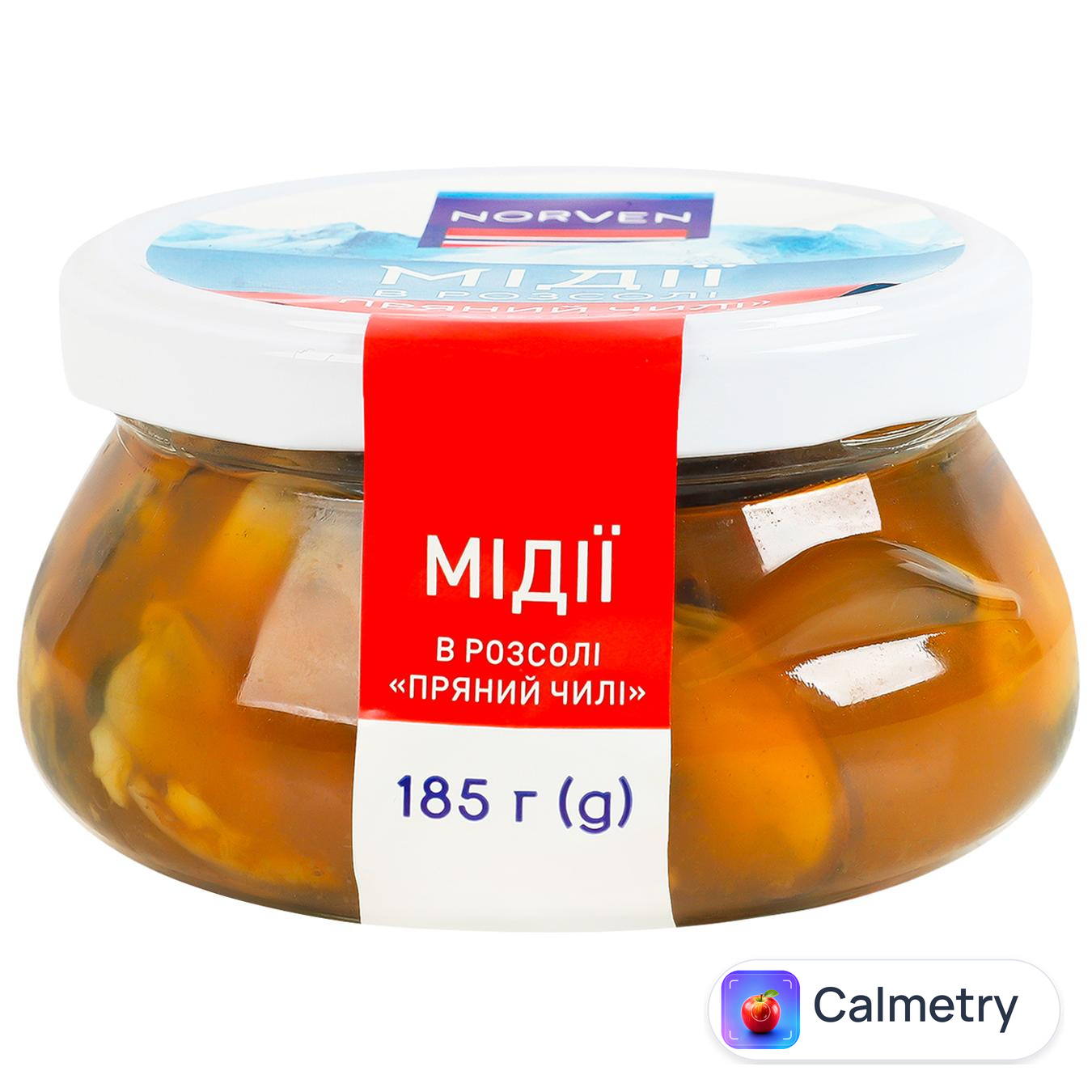 Мідії Norven в пряному розсолі чилі 185г