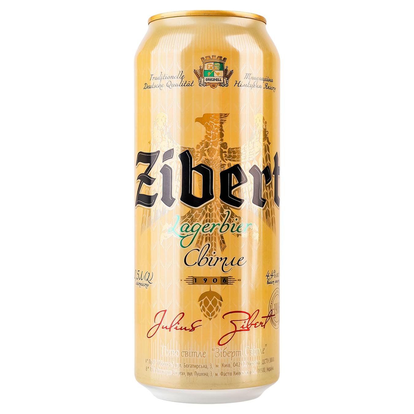 Пиво Zibert світле 4,4% 0,5л — фото продукту