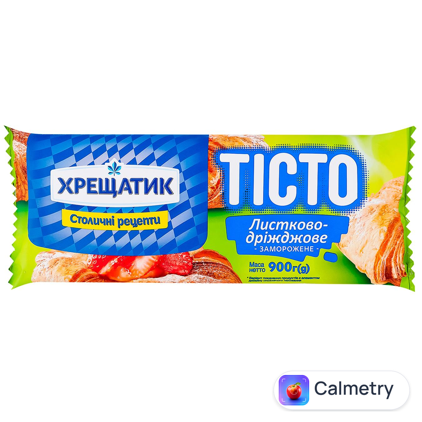 Тісто Хрещатик дріжджове листкове заморожене 900г