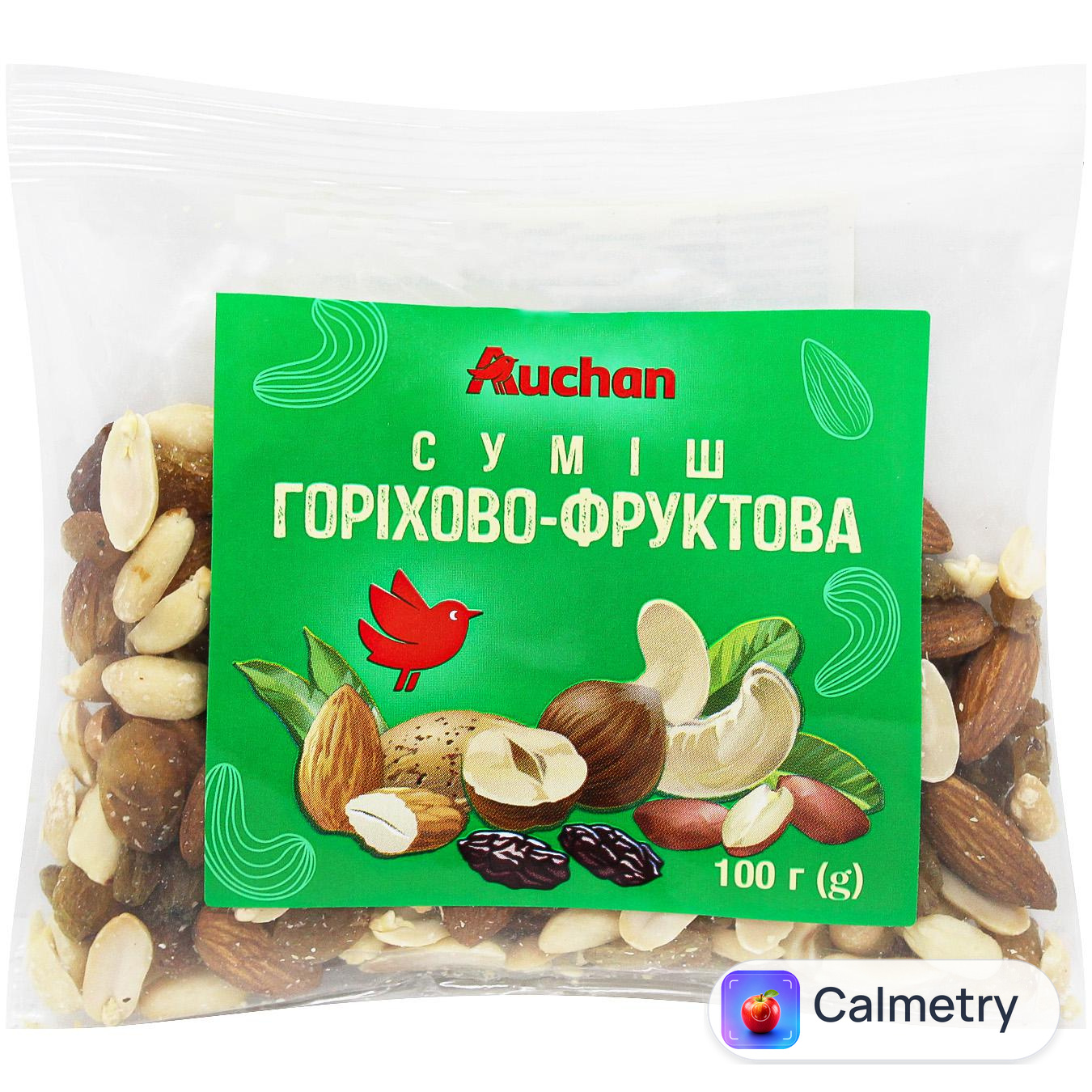 Суміш Auchan горіхово-фруктова 100г