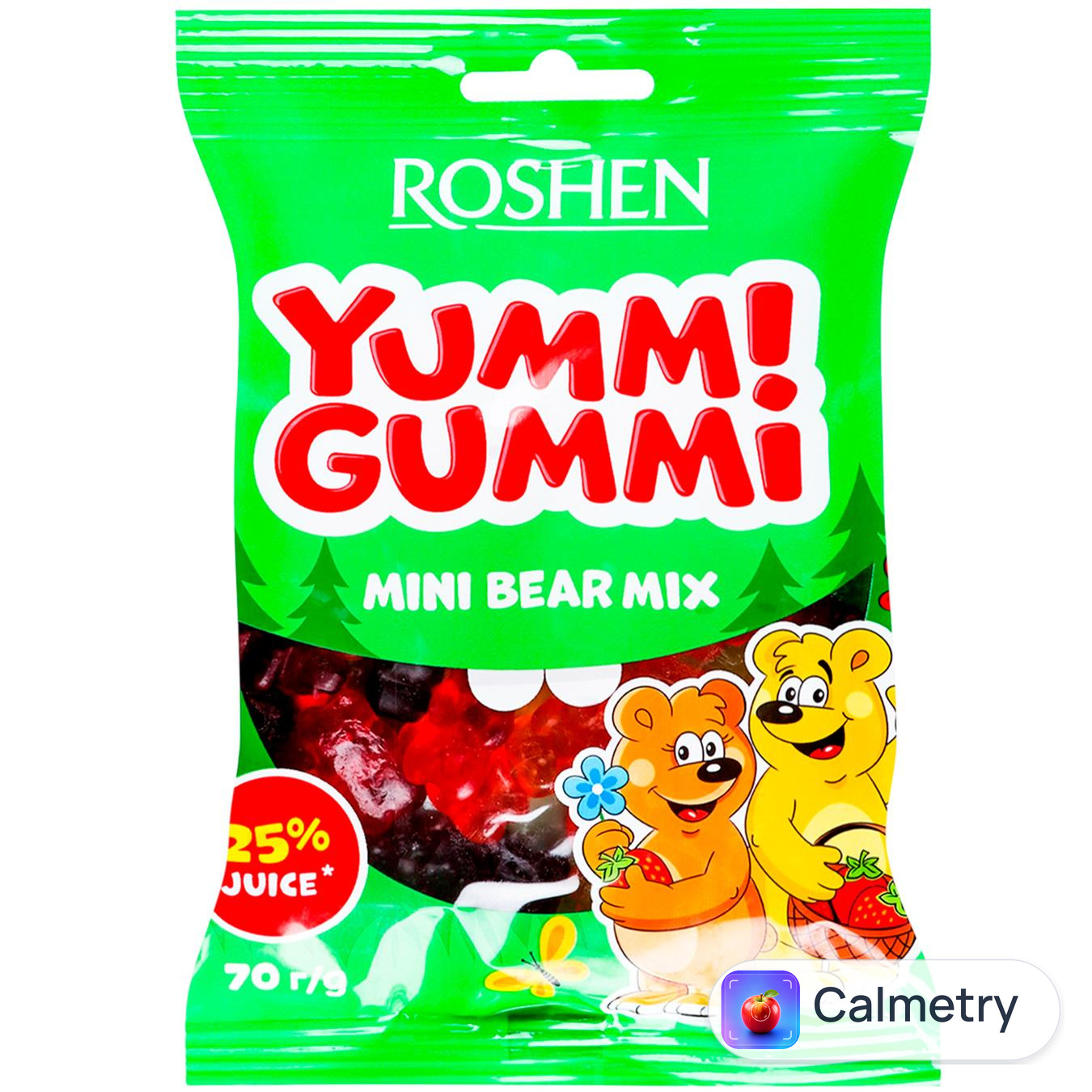 Цукерки Roshen Yummi Gummi Mini Bear Mix 70г