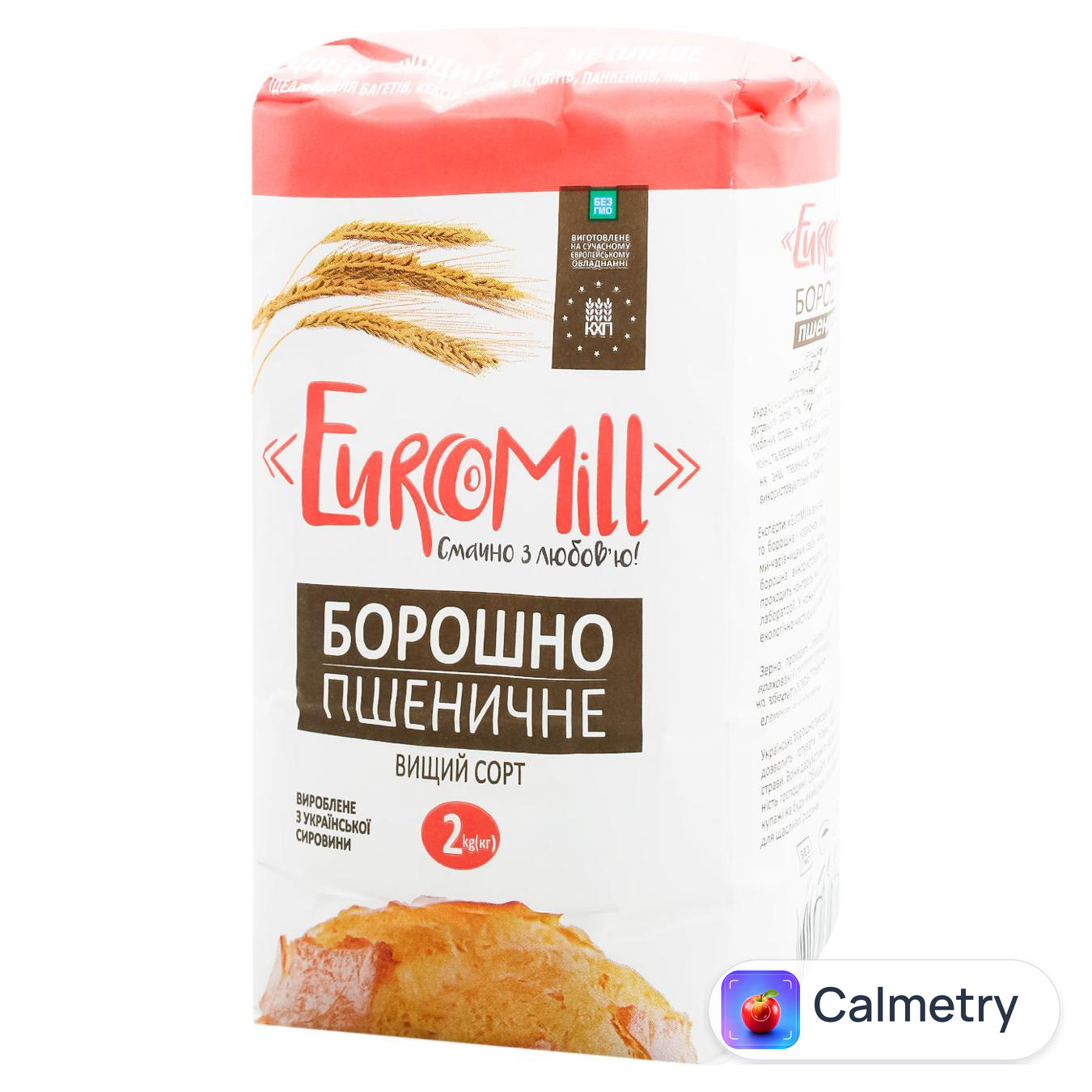 Борошно EuroMill пшеничне вищий сорт 2кг — фото продукту