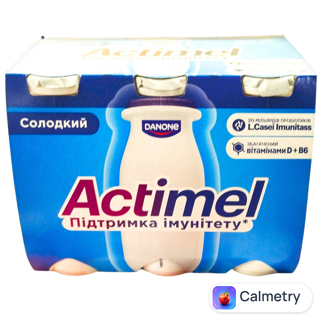 Продукт кисломолочний Actimel солодкий 1,5% 100г х 6шт