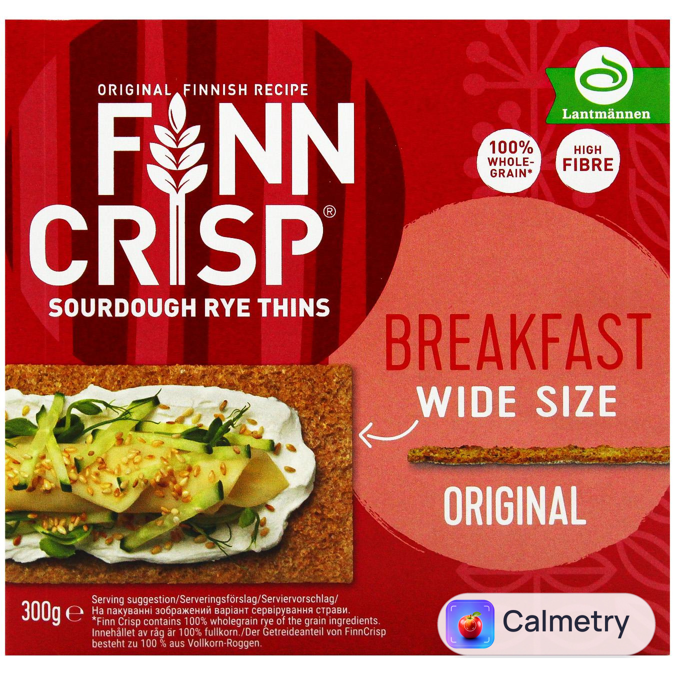 Хлібці Finn Crisp Oringinal житні з цільнозмеленого борошна широкі 300г — фото продукту