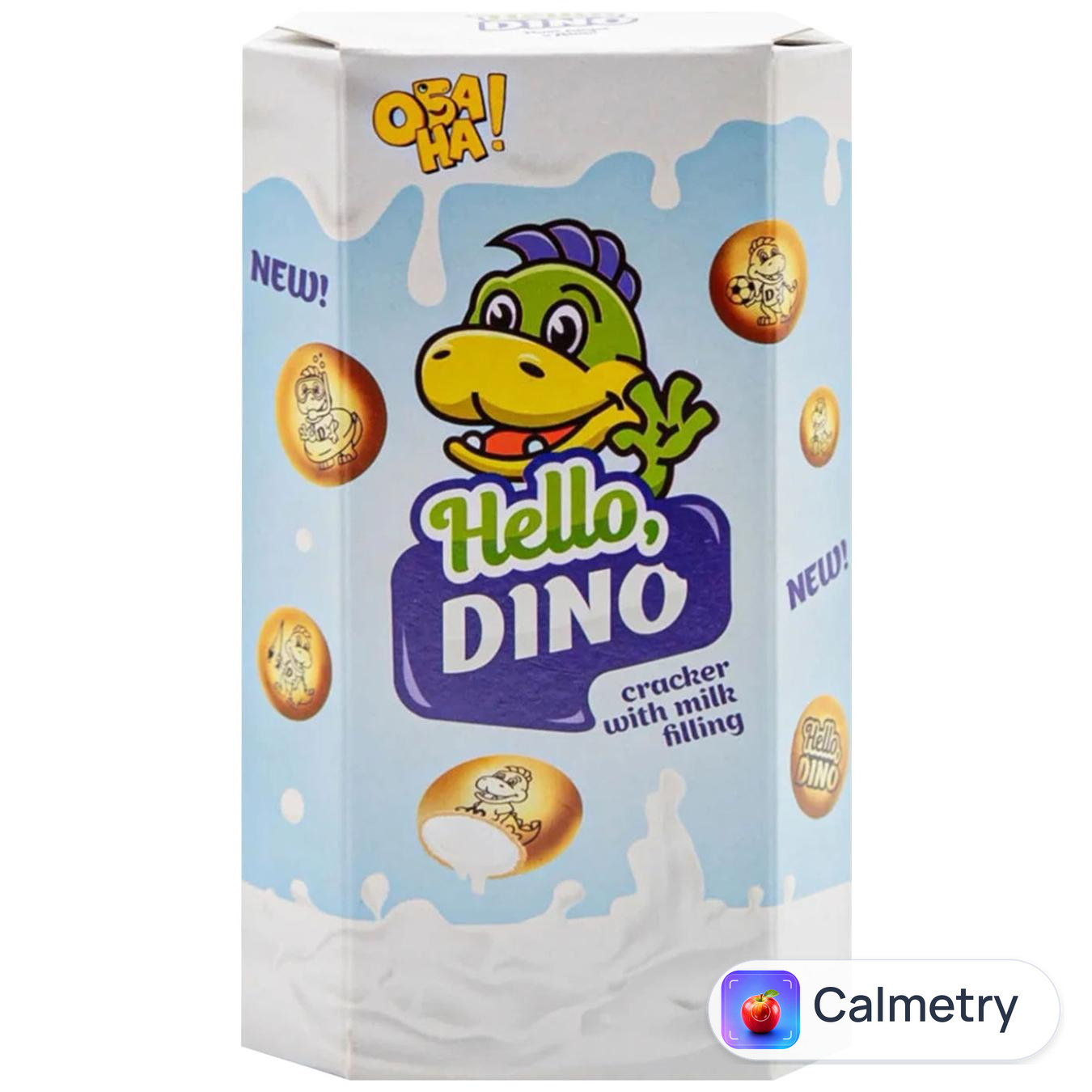 Крекери ОбаНа! Hello Dino з молочною начинкою 50г Оба На!