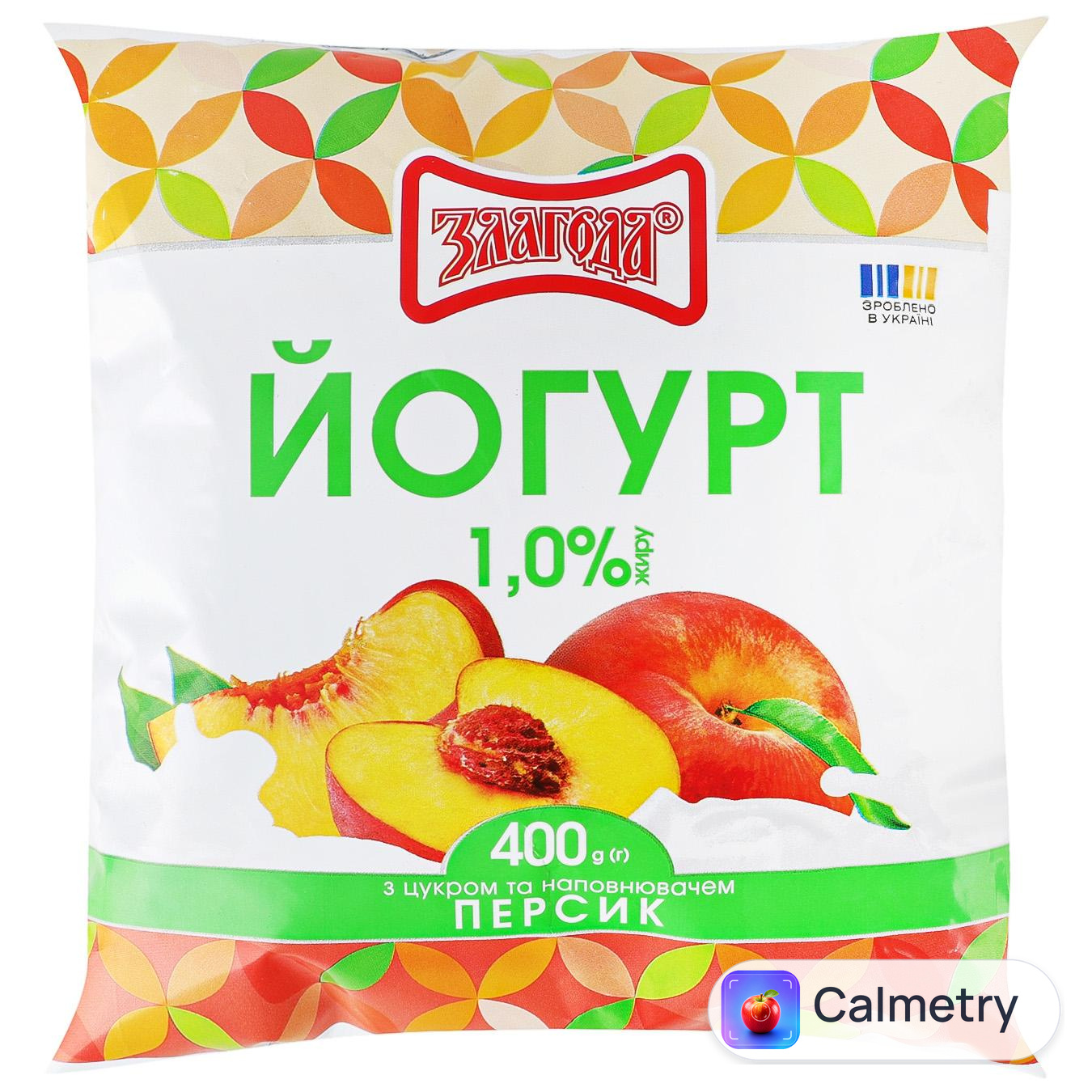 Йогурт Злагода персик 1,5% 450г