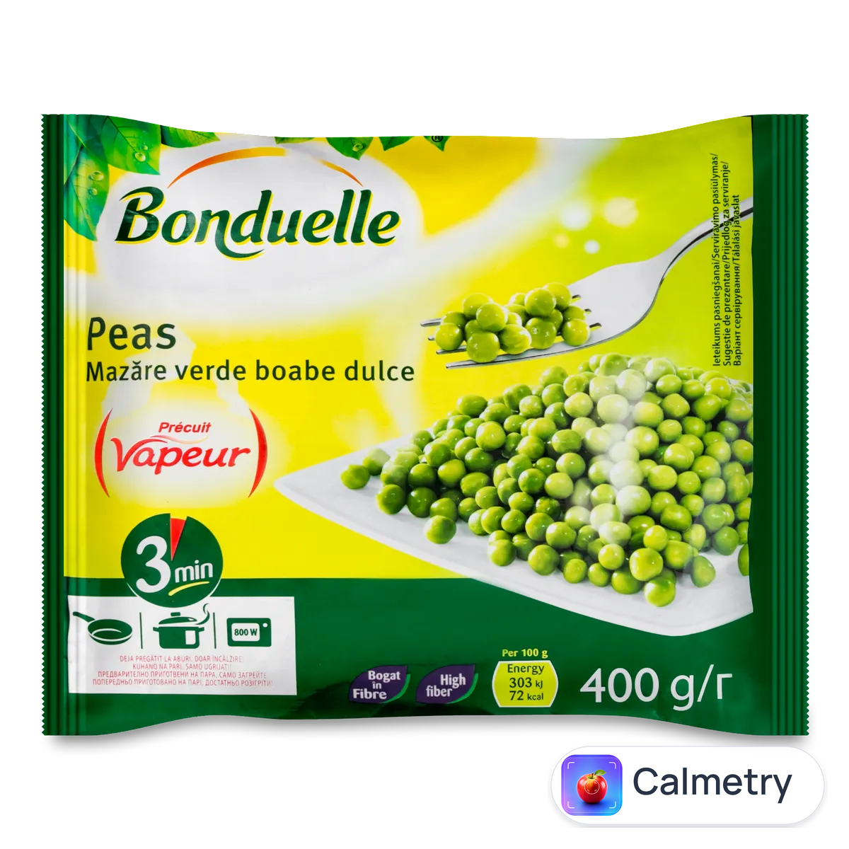 Горошок зелений Bonduelle на парі 400г