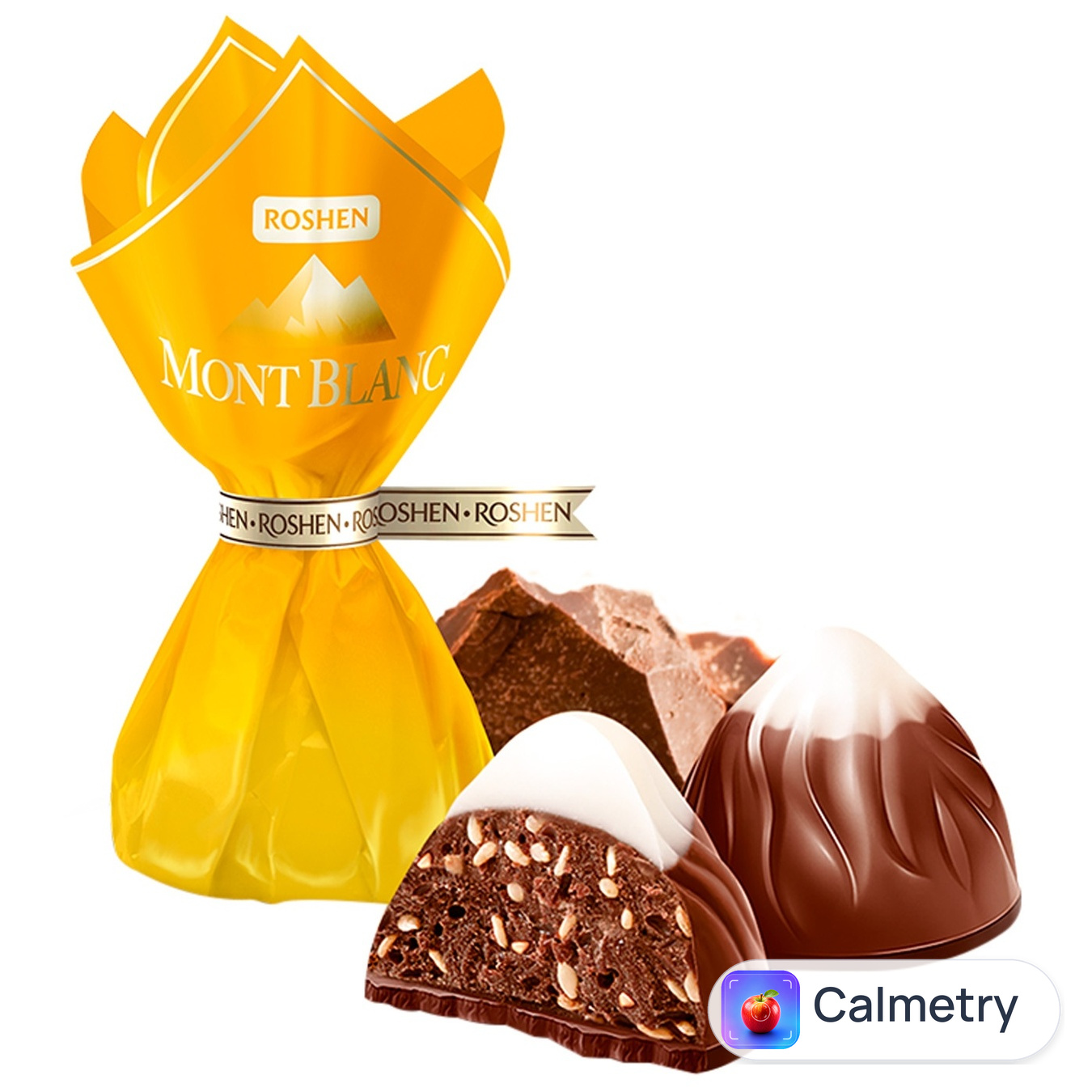 Цукерки Roshen Mont Blanc з шоколадом та сезамом