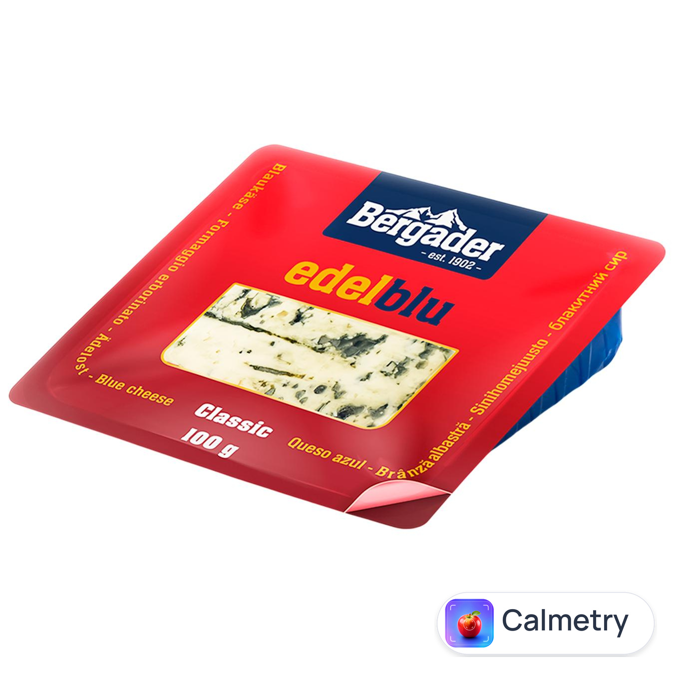 Сир Bergader Edelblu з блакитною пліснявою 50% 100г — фото продукту
