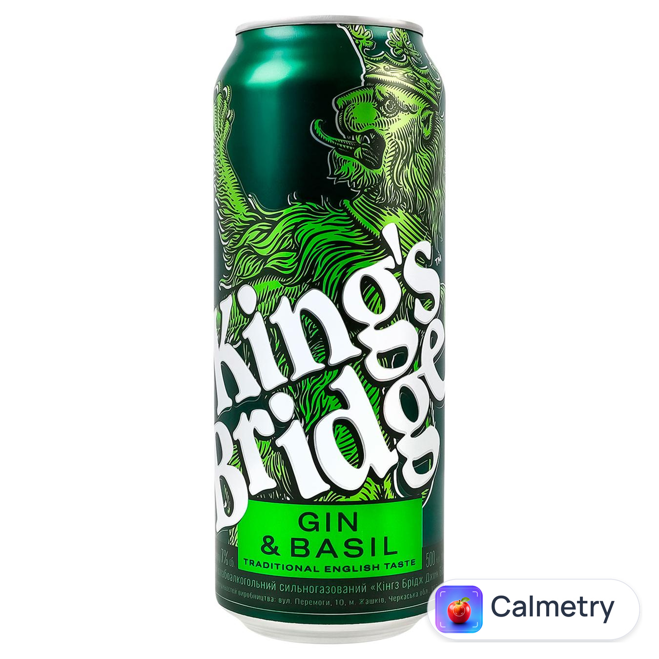 Напій слабоалкогольний King's Bridge Gin & Basil 7% 0,5л — фото продукту