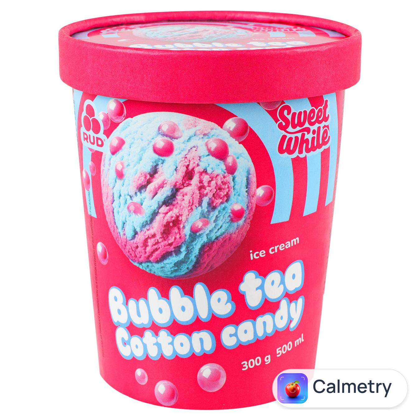 Морозиво Рудь смак Цукрової вати та Bubble tea 300г