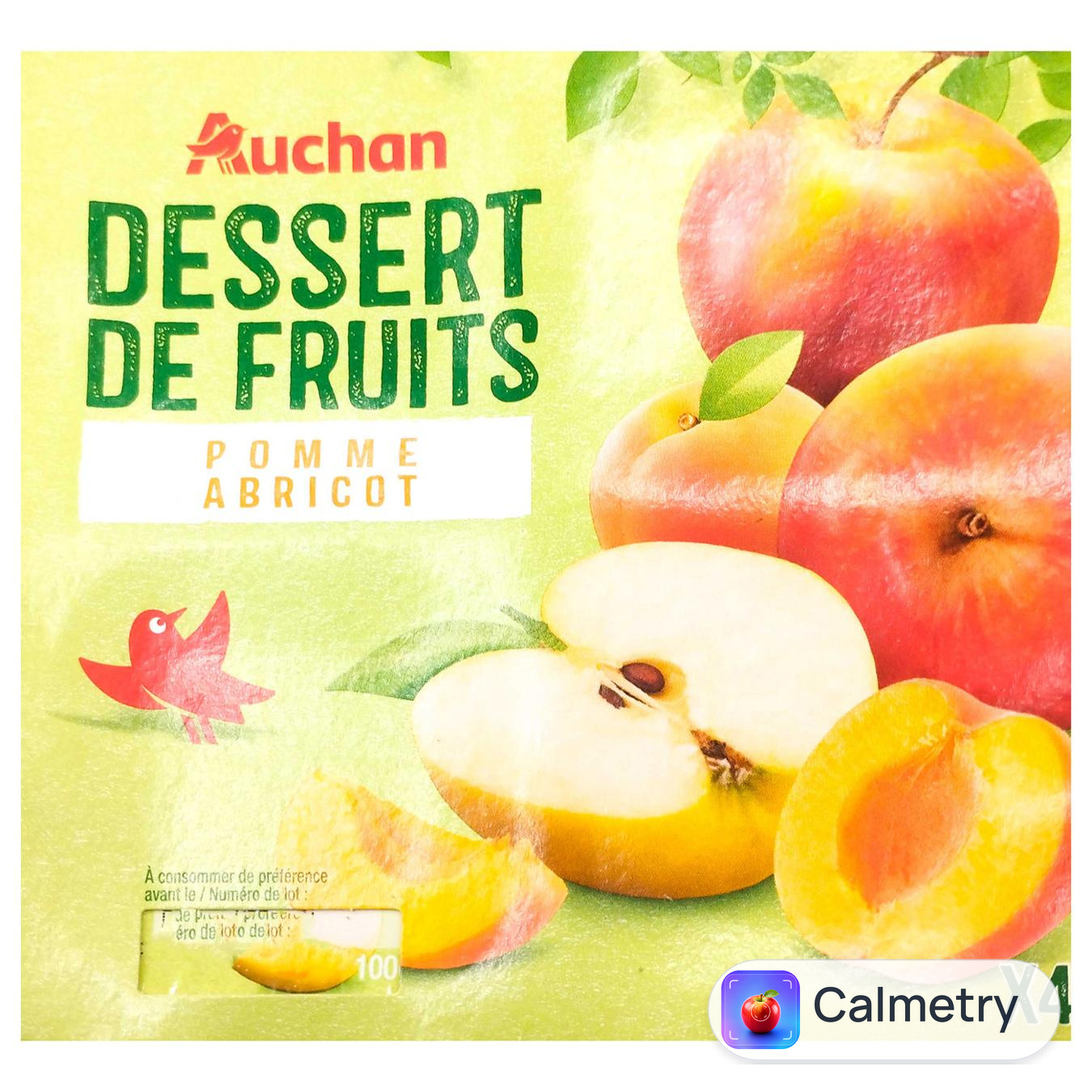 Пюре Auchan фруктове яблуко-абрикос 100г