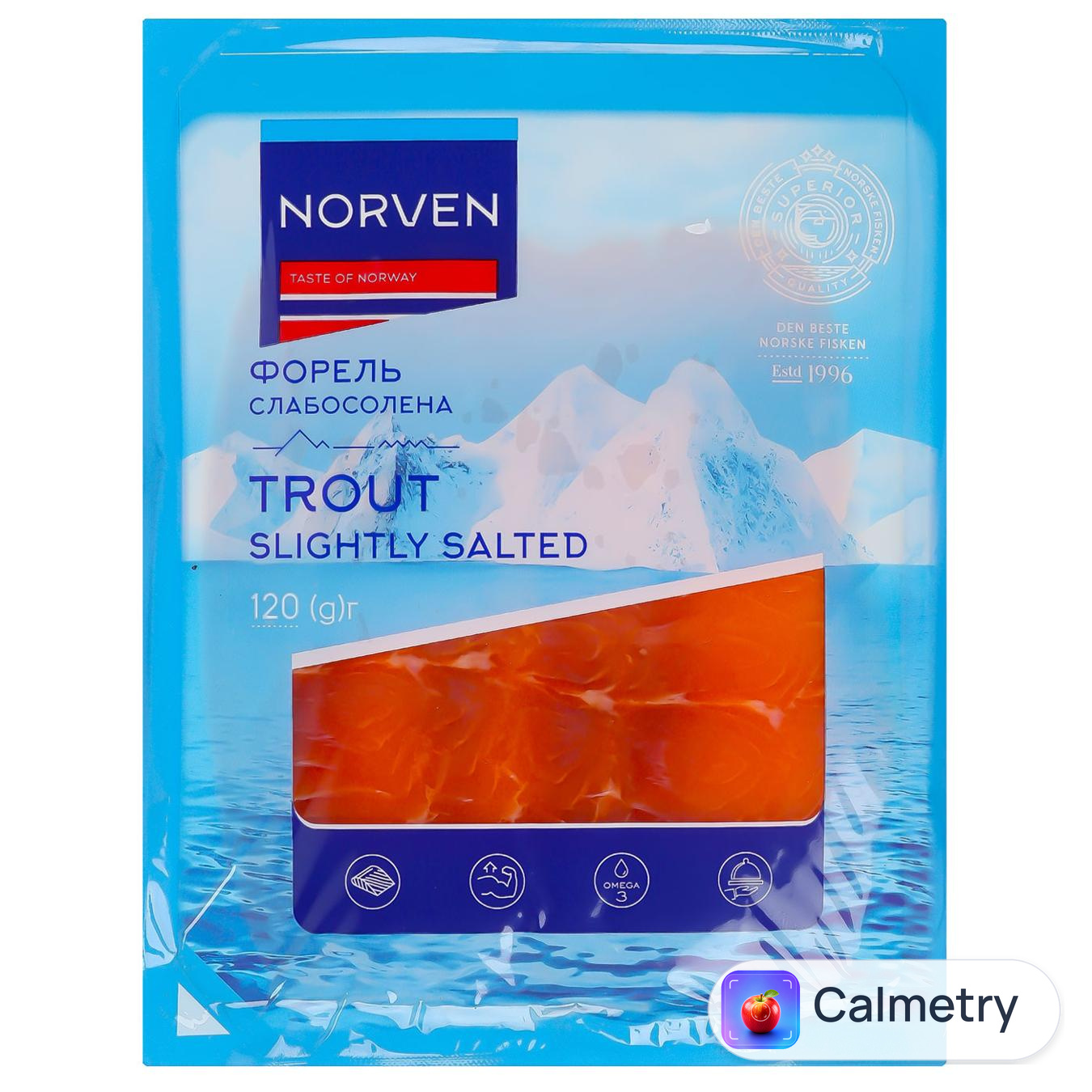Форель Norven нарізка слабосолена 120г