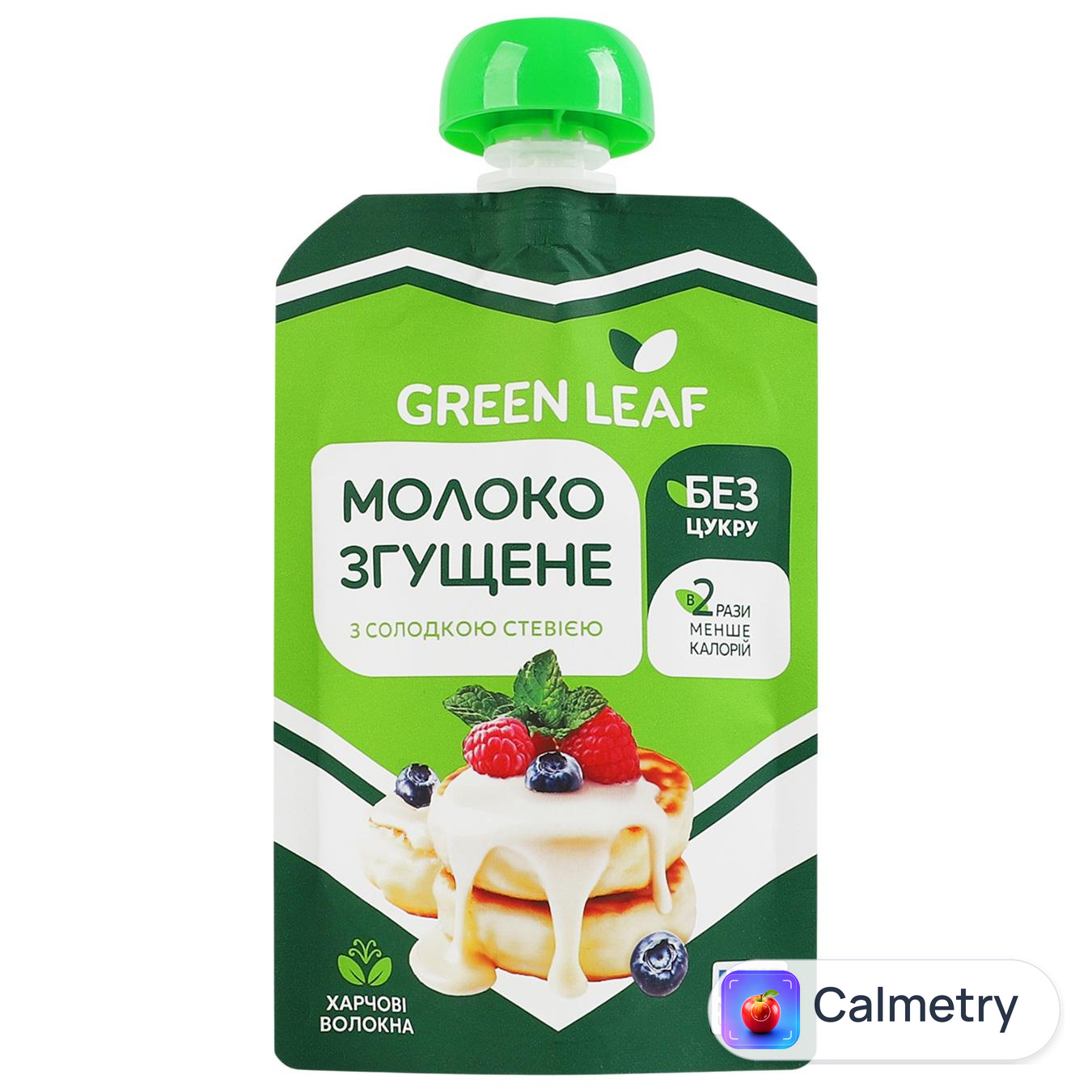 Молоко згущене Green Leaf з солодкою стевією 90г — фото продукту