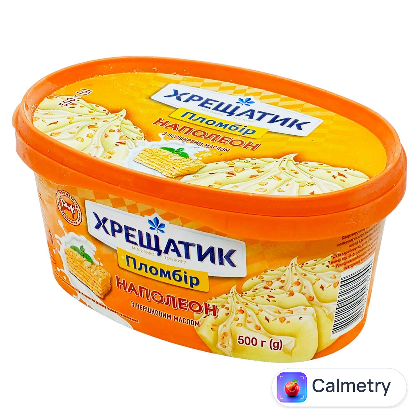 Морозиво Хрещатик Наполеон пломбір 500г — фото продукту