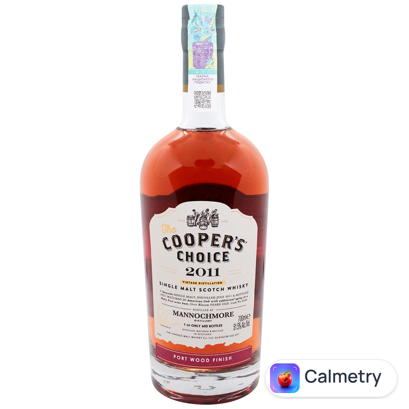 Віскі Cooper's Choice Mannochmore 2011 Port Wood Finish 51,5% 0,7л