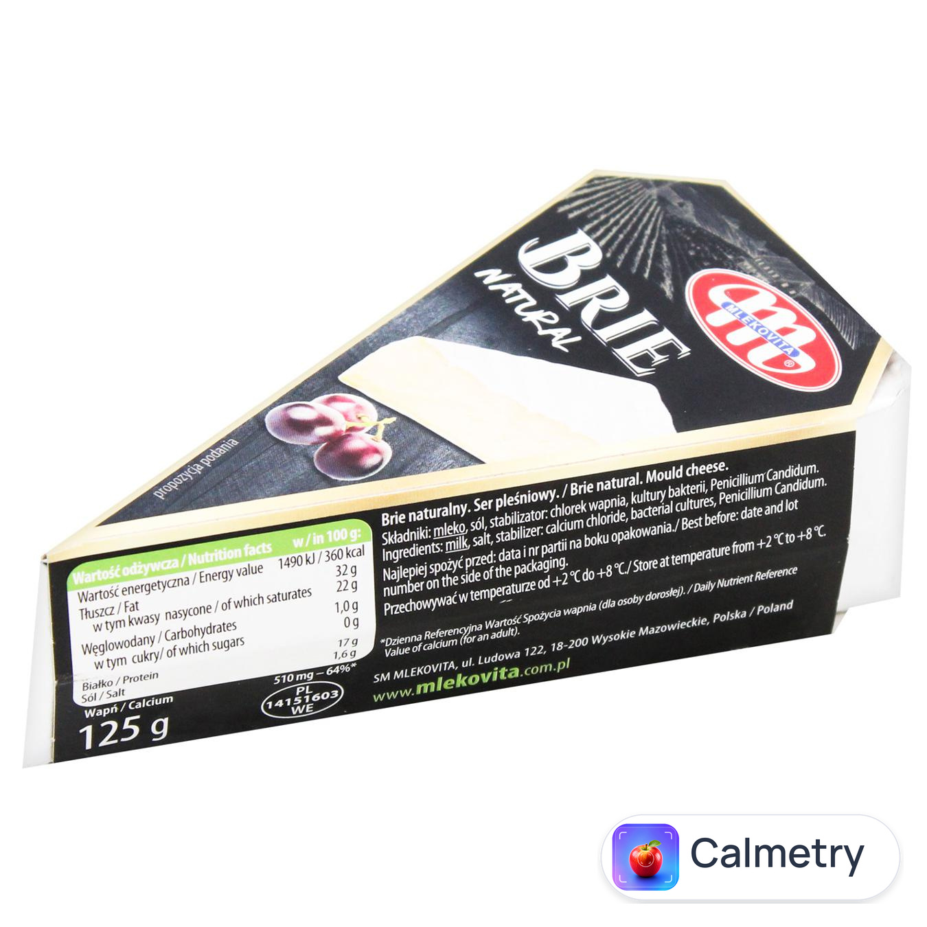 Сир Mlekovita Natural Брі 125г — фото продукту