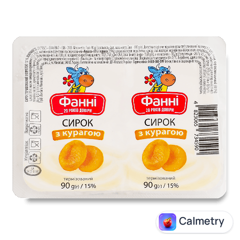 Сирок Фанні з курагою термізований 15%, 2*90г