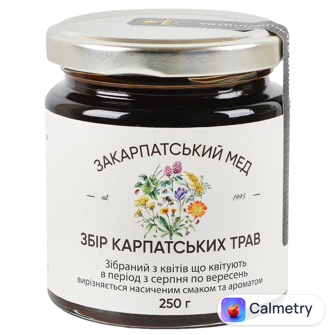 Мед Медовий Край Збір карпатських трав 250г — фото продукту