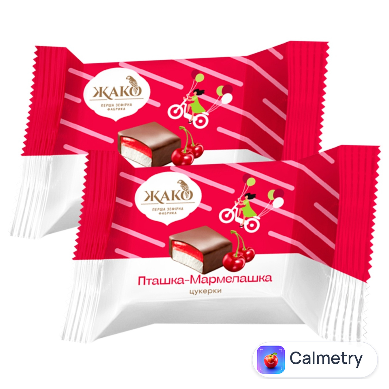Цукерки Жако Пташка-Мармелашка глазуровані зі смаком вишні