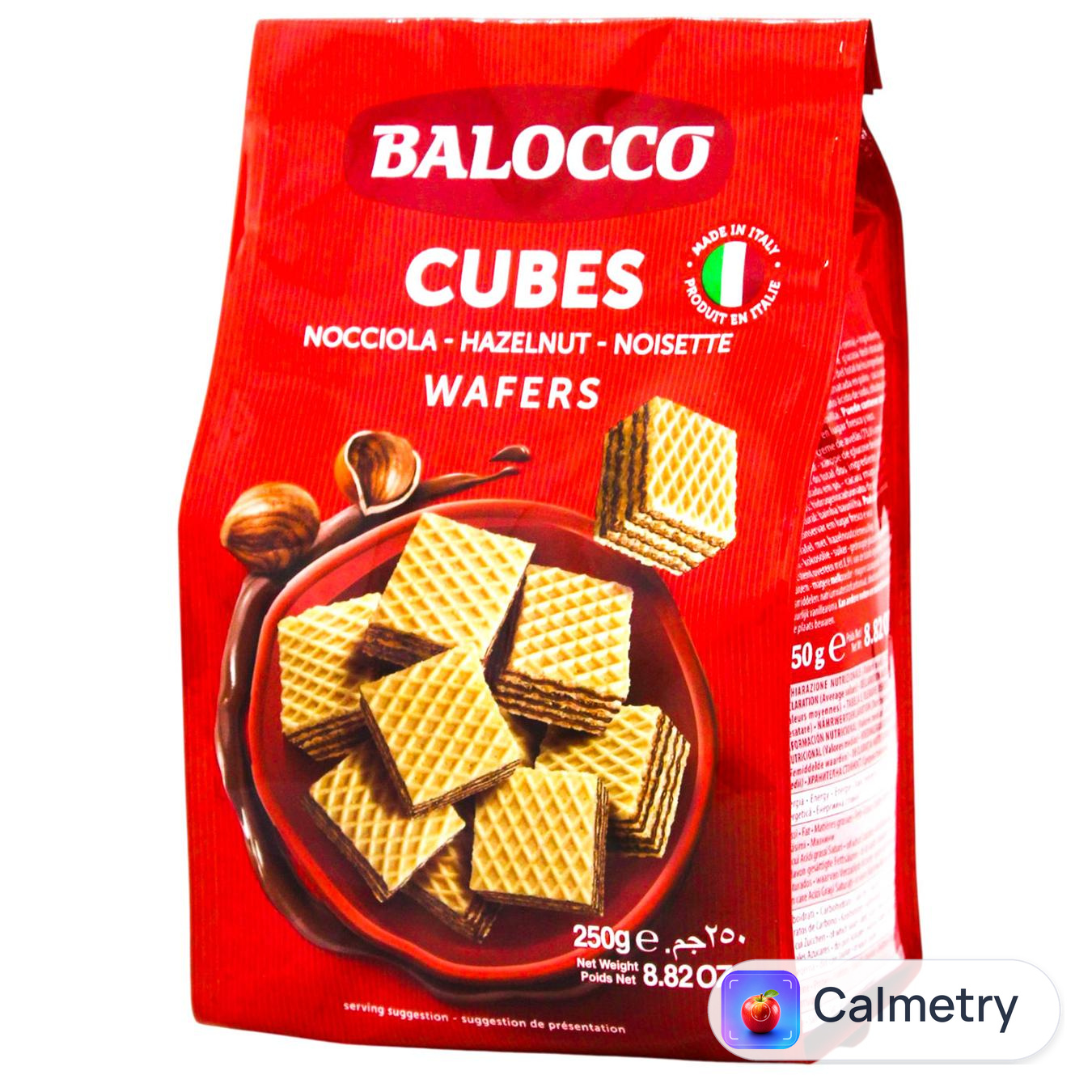 Вафлі Balocco Cubes з кремом з лісового горіха 250г