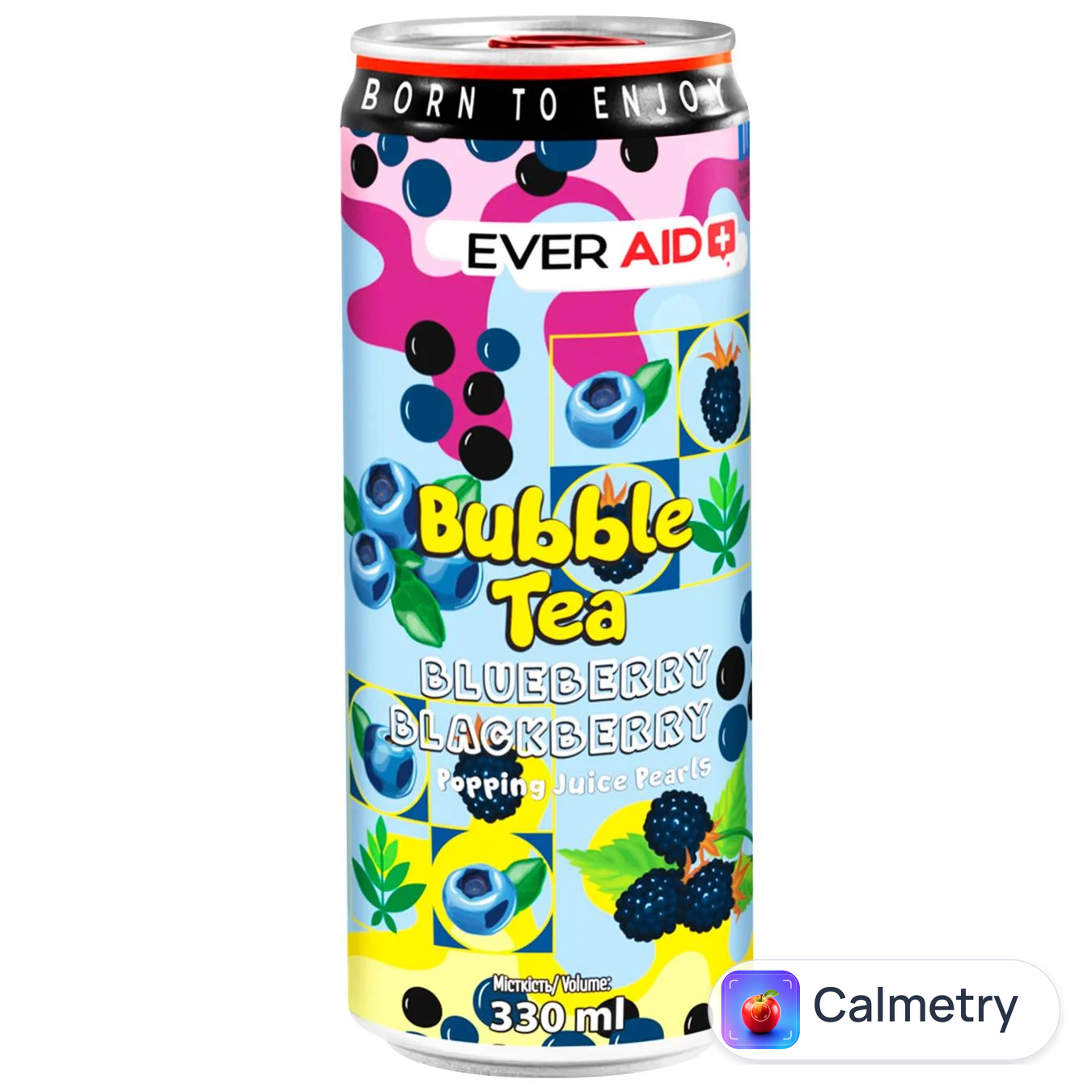 Напій газований Ever Aid Bubble Tea Чорниця ожина 0,33л