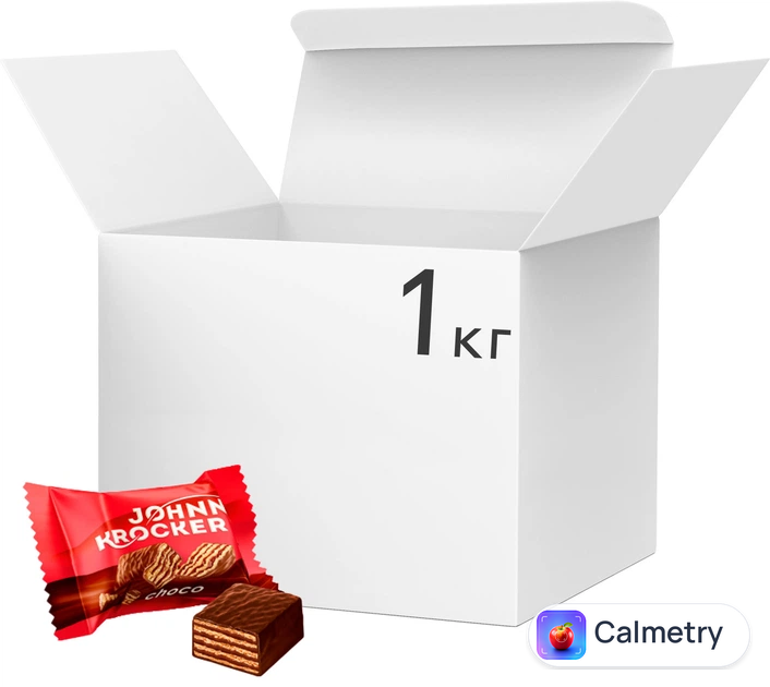 Цукерки вафельні глазуровані Roshen Johnny Krocker Choco 1 кг
