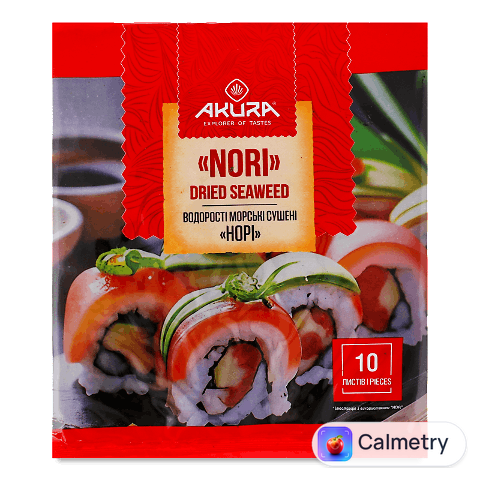Водорості Akura «Норі для суші» 10 листів, 24г