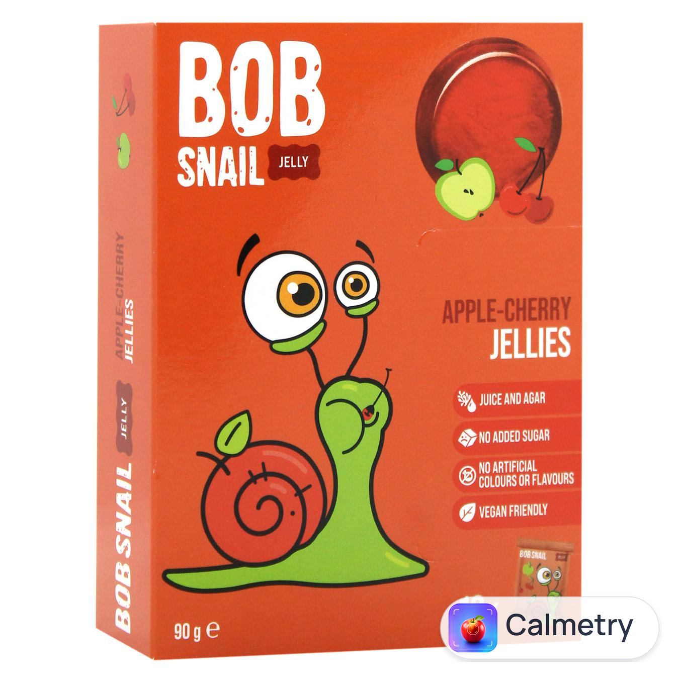 Мармелад Bob Snail яблуко-вишня 90г — фото продукту