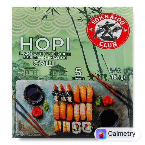 Водорості Hokkaido Club норі для приготування суші, 15г