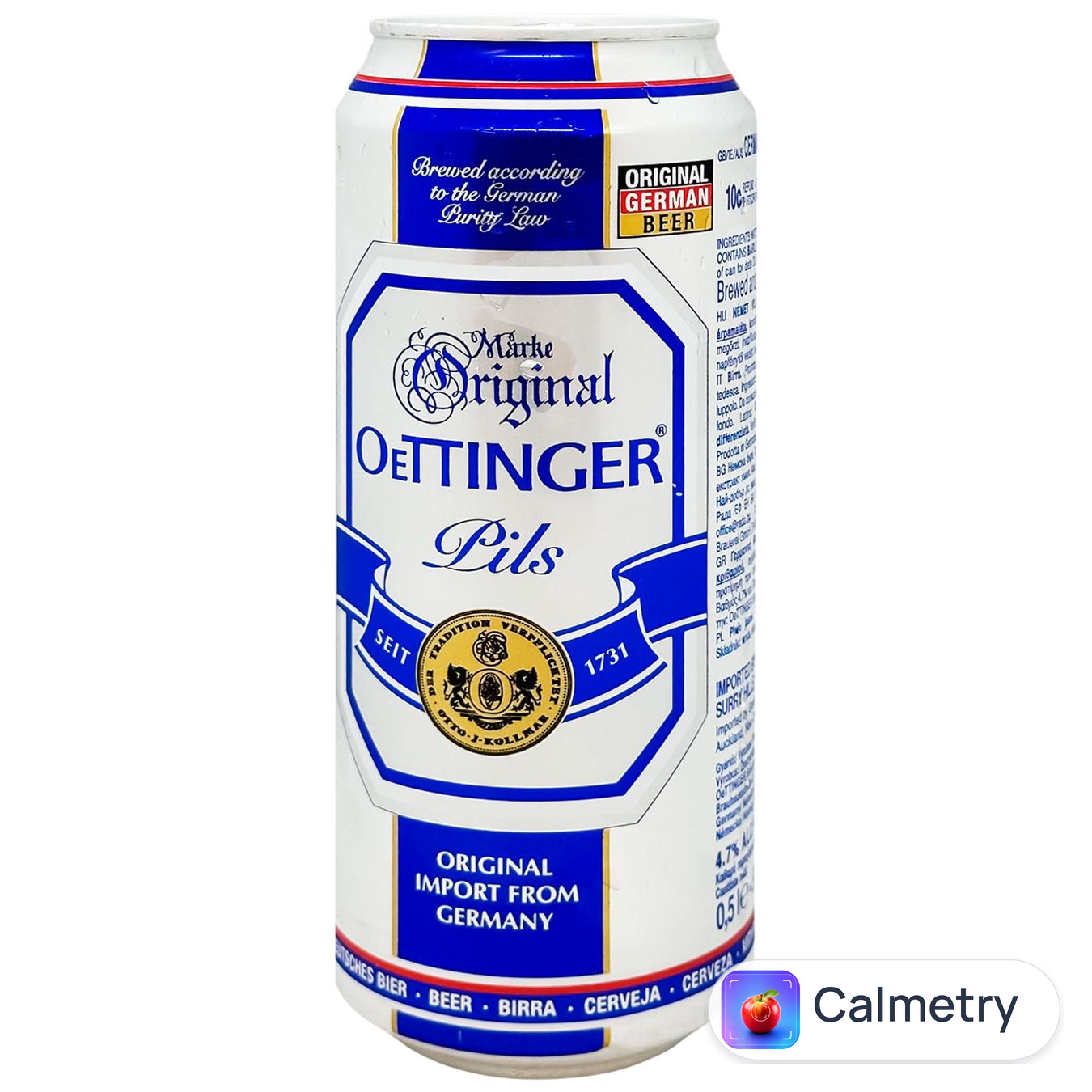 Пиво Oettinger Pils світле фільтроване 4,7% 0,5л