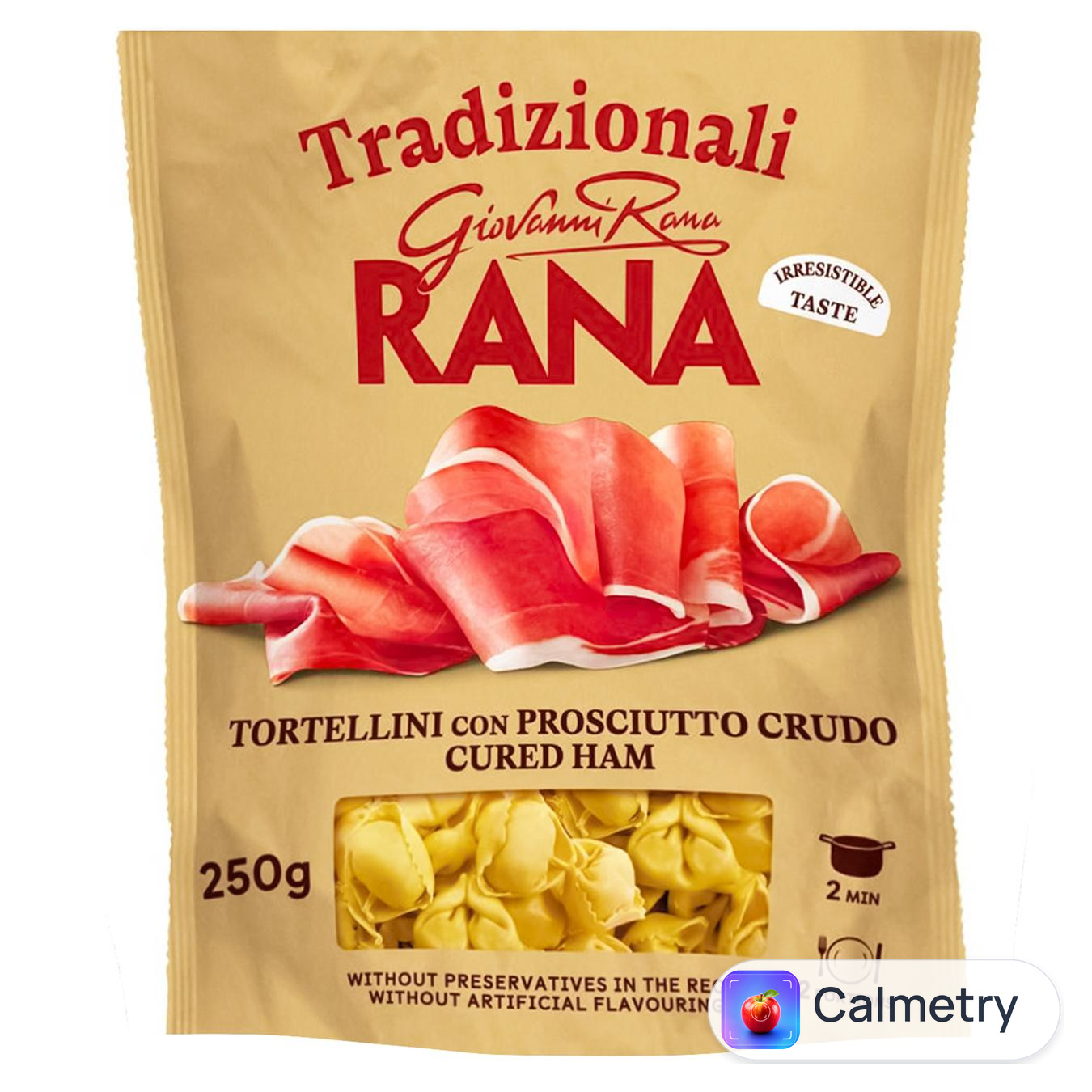 Тортеллоні Giovanni Rana з прошуто крудо та сиром 250г — фото продукту