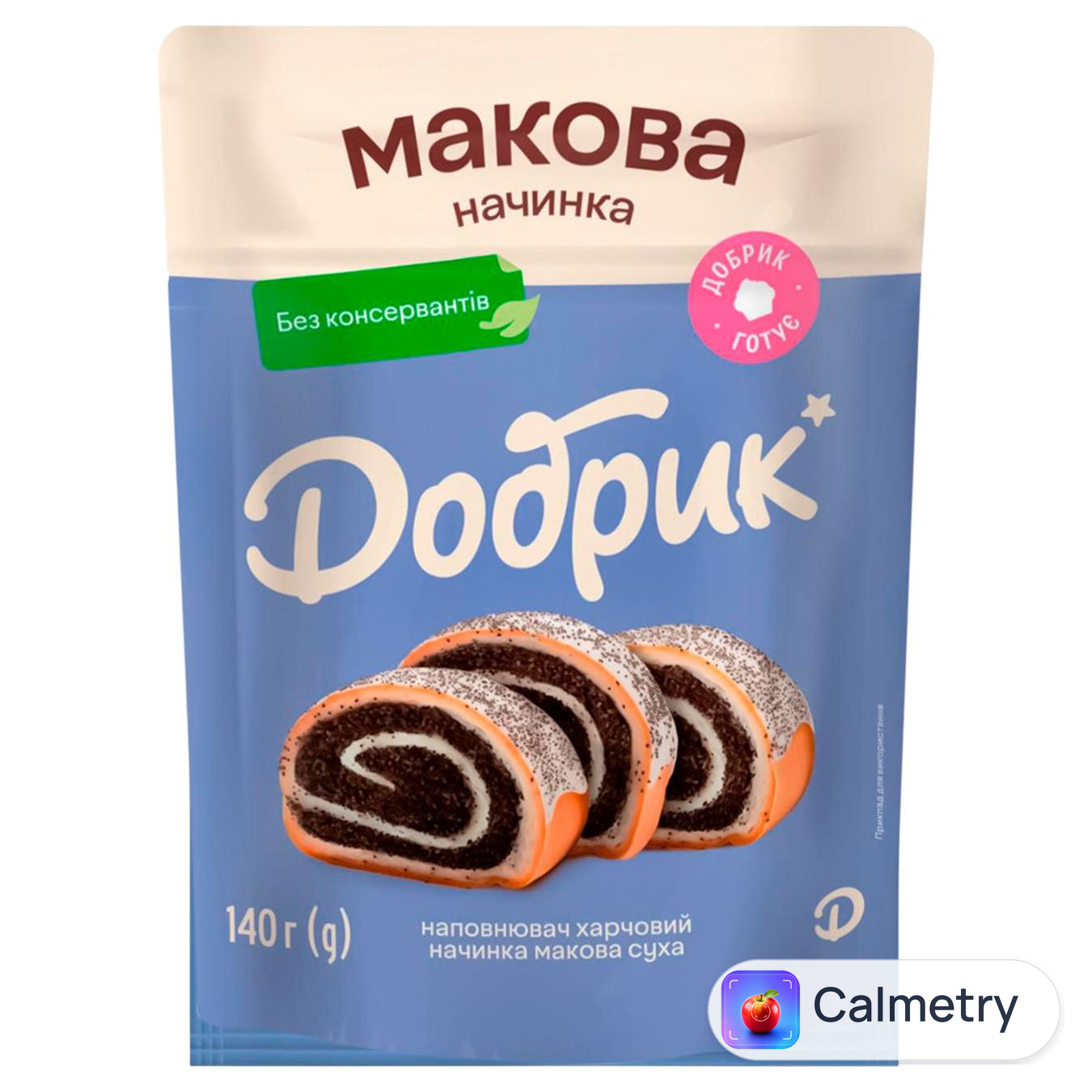 Макова начинка Добрик 140г — фото продукту