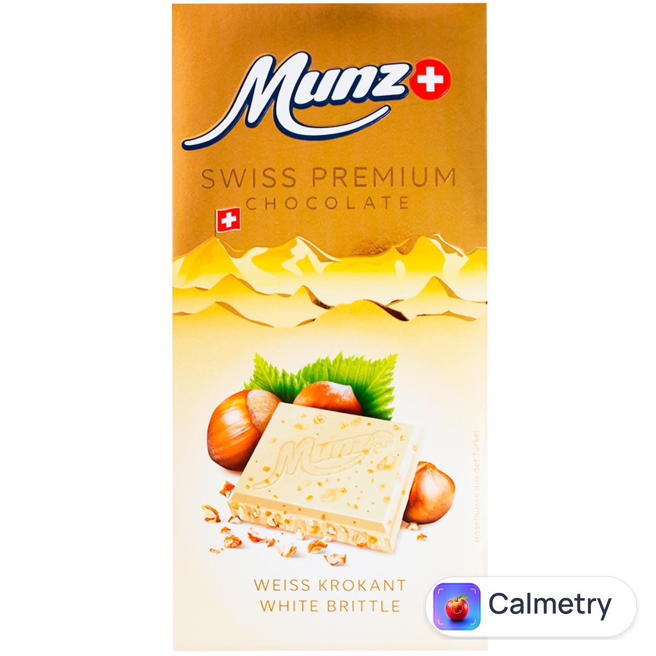 Шоколад білий Munz з фундуком 100г