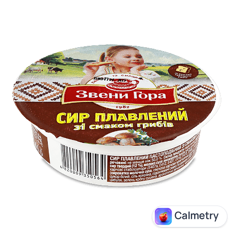 Сир плавлений «Звени Гора» з грибами, стакан, 90г