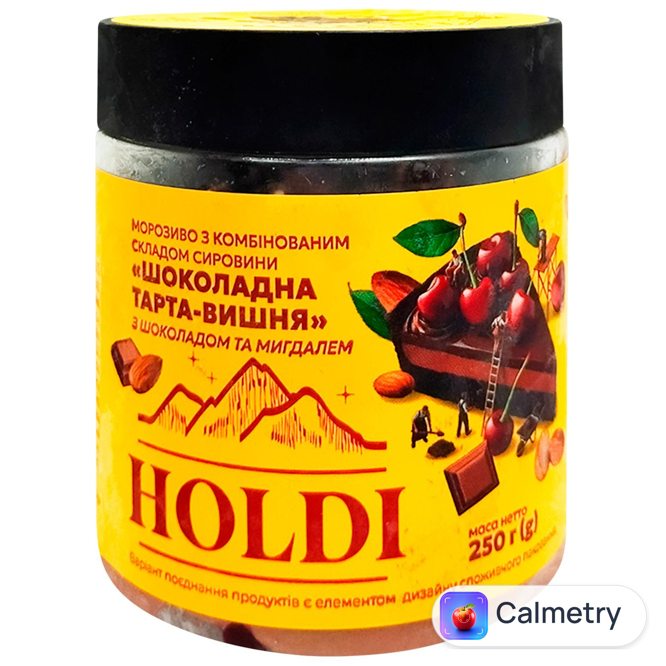 Морозиво Holdi шоколадна тарта-вишня з мигдалем 250г