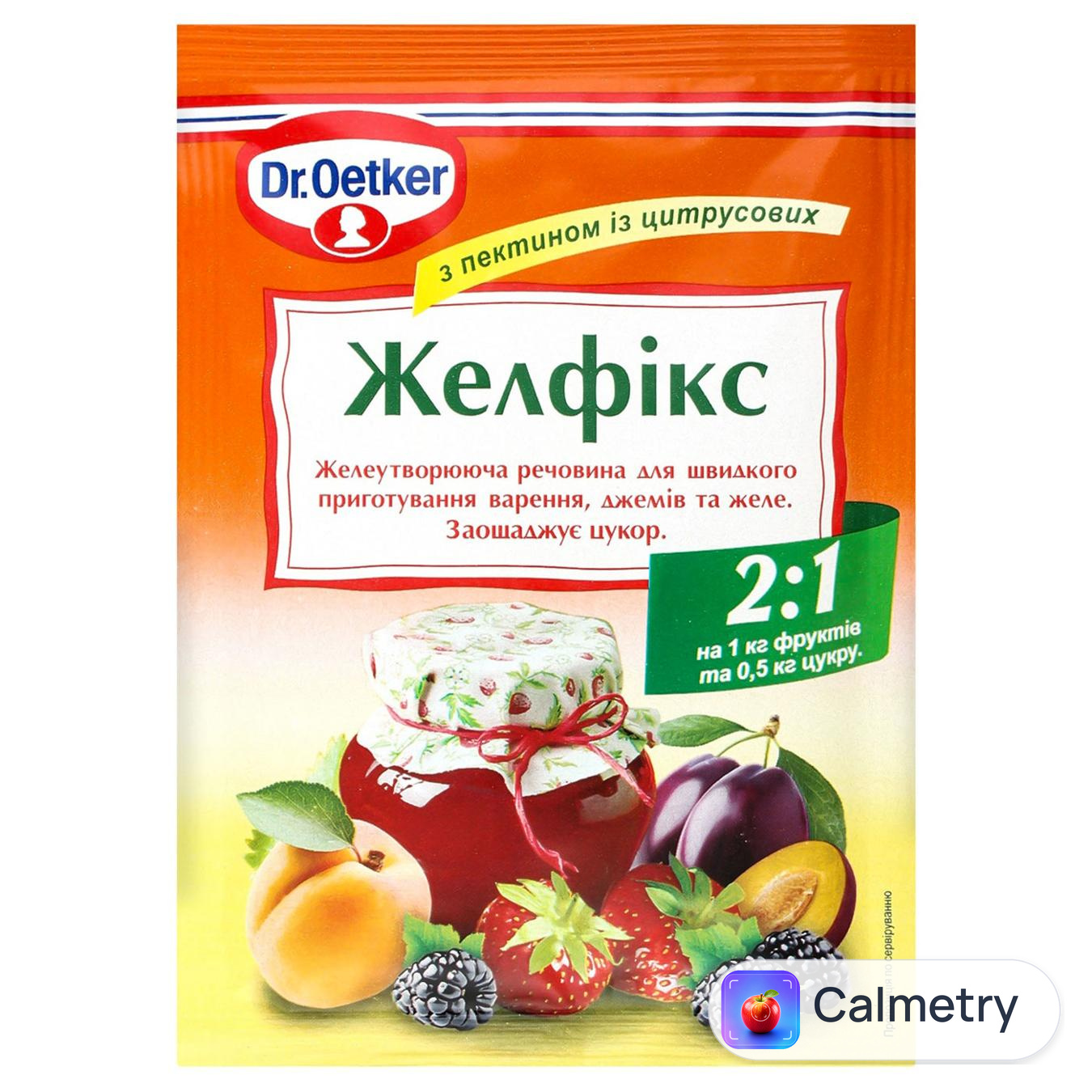 Речовина для желеутворення Dr. Oetker Желфикс 2:1 25г — фото продукту