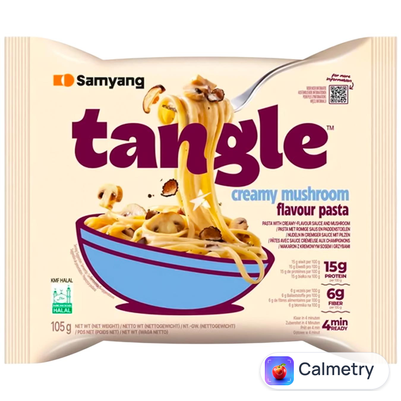 Локшина Samyang Tangle зі смаком вершкових грибів 105г