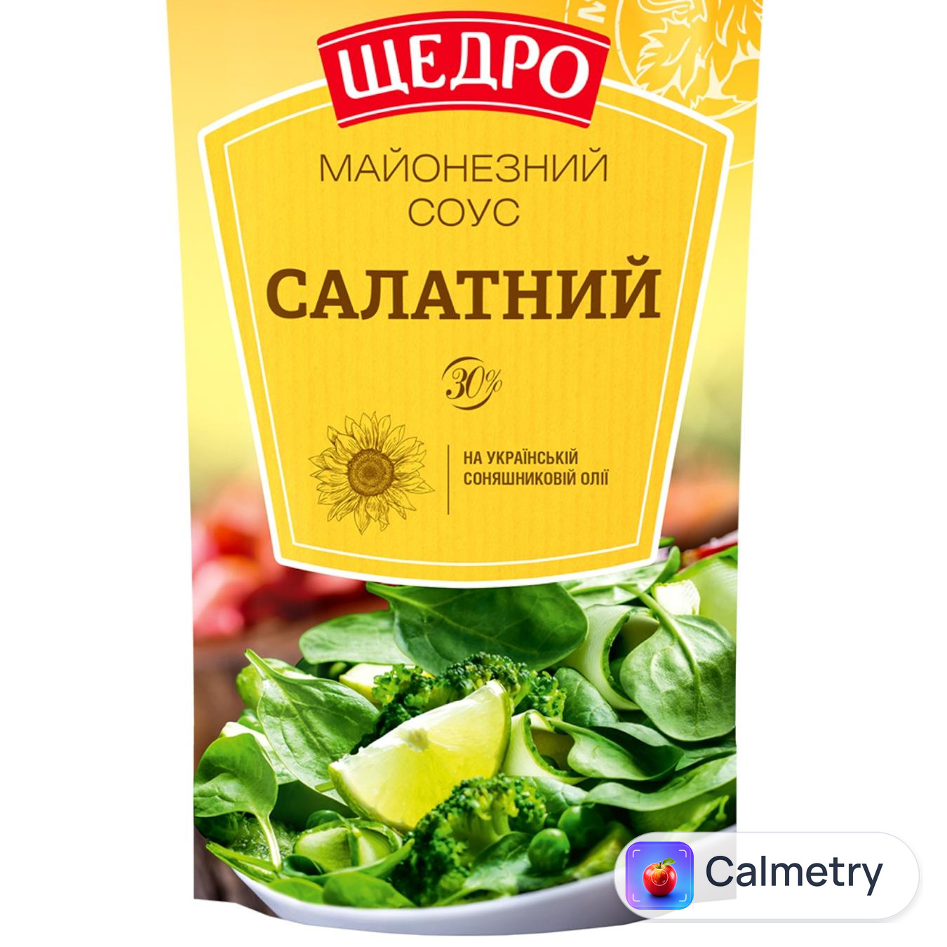 Майонезний соус Щедро Салатний 30% 150г