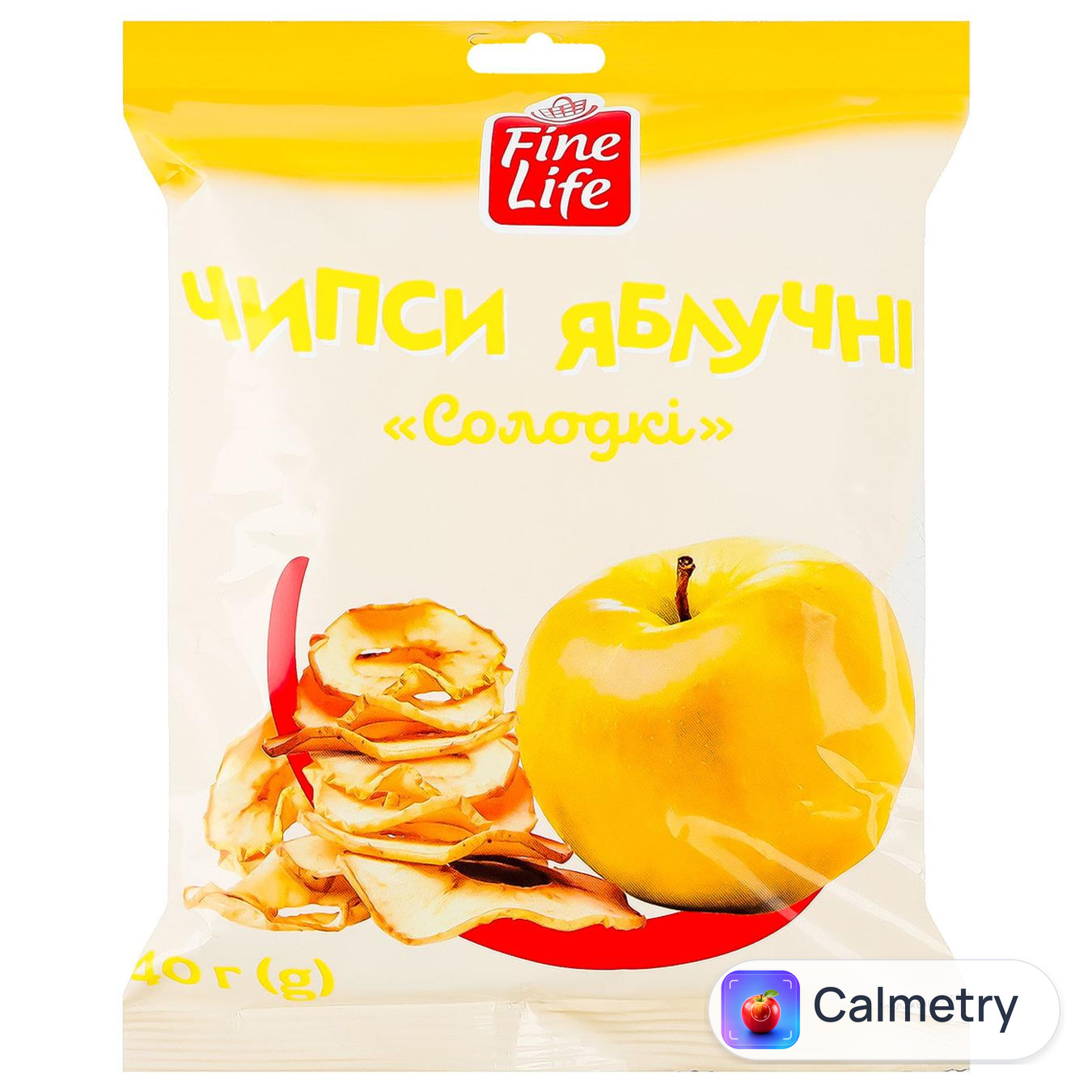 Чипси яблучні Fine Life солодкі 40г — фото продукту