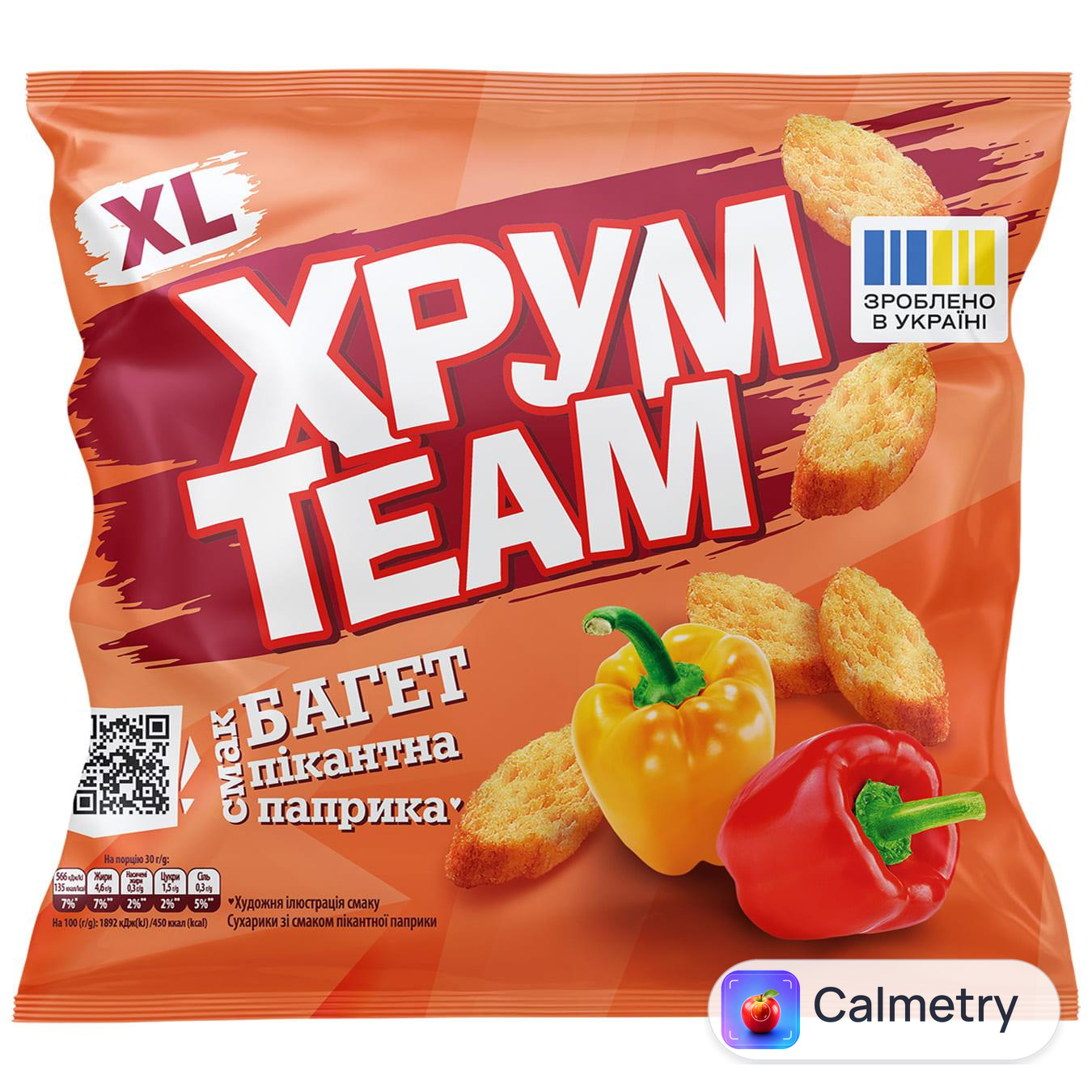 Сухарики Хрум Team Багет Пікантна паприка 90г
